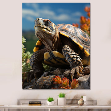 Turtles Journey Portrait - Turtle Wall Art Prints